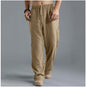 Men's Breathable Linen Casual Sports Pants – Loose-Fit Lightweight Leisure Trousers