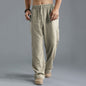 Men's Breathable Linen Casual Sports Pants – Loose-Fit Lightweight Leisure Trousers