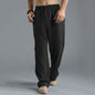 Men's Breathable Linen Casual Sports Pants – Loose-Fit Lightweight Leisure Trousers